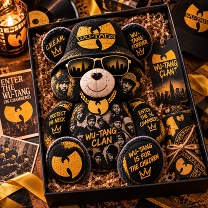 Wu-Tang Clan Custom Shaped Bear Pillow – Unique Gift for Wu-Tang Clan Fans & 90s Hip-Hop Lovers