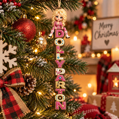 Dolly Parton Christmas Ornament - Country Music Fan Gift