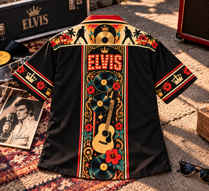 Elvis Presley Hawaiian Shirt – King of Rock 'n' Roll Inspired Gift Featuring Elvis