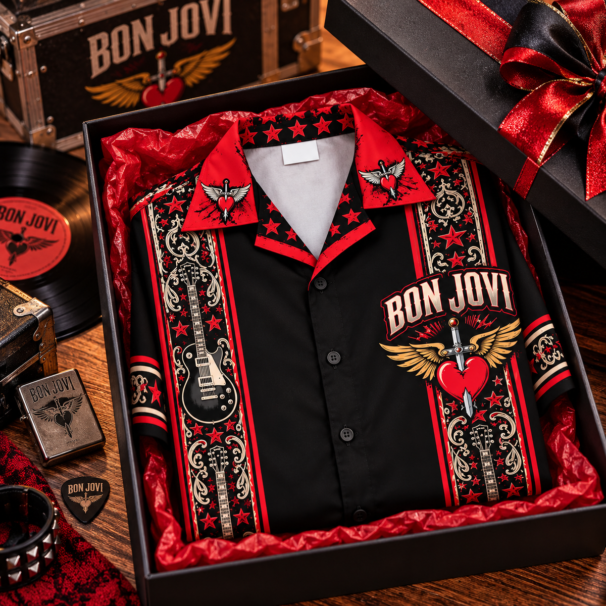 Bon Jovi Hawaiian Shirt – Classic Rock Inspired Gift Featuring Jon Bon Jovi