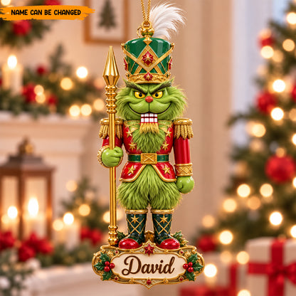 Personalized Grinch Nutcracker Christmas Ornament