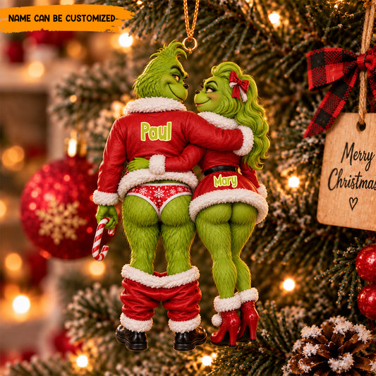Personalized Couple Grinch Christmas Ornament