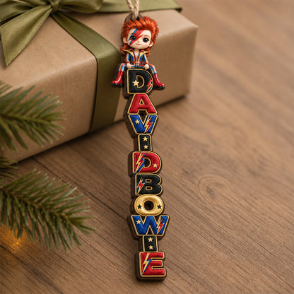 David Bowie Christmas Ornament - Rock Music Fan Gift