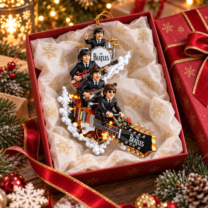 The Beatles Holiday Jam Guitar Ornament