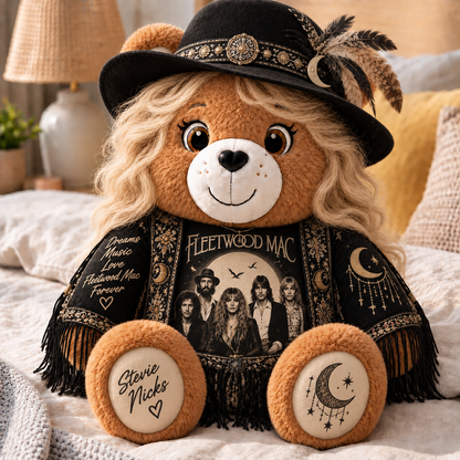 Fleetwood Mac Custom Shaped Bear Pillow – Classic Music Legend Gift