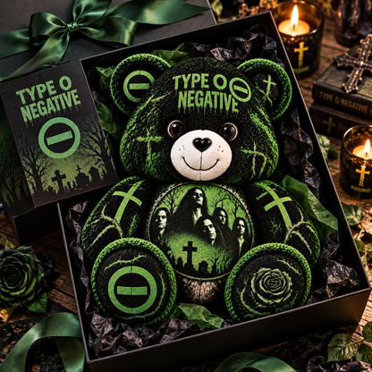 Type O Negative Custom Shaped Bear Pillow – Unique Gift for Classic Music Lovers