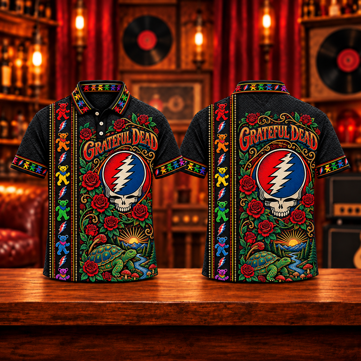 Grateful Dead Vintage Polo Shirt - Classic Rock Music Fan Gift