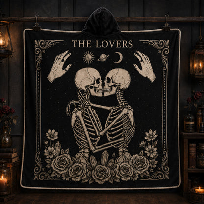 Couple Skeleton Hooded Blanket