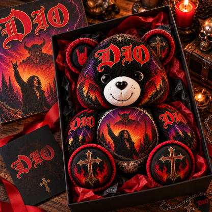 Dio Custom Shaped Bear Pillow – Unique Gift for Classic Music Lovers