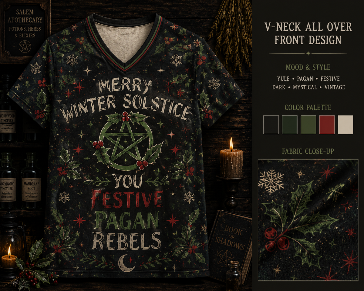 Funny Witch Christmas  Shirt, Merry Winter Solstice Pagan Tee, Witchy Christmas Shirt, Festive Pagan Gift