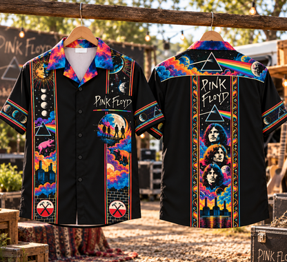 Pink Floyd Hawaiian Shirt – Psychedelic Rock Inspired Gift Featuring The Dark Side of the Moon