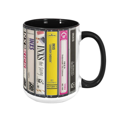 INXS Albums Cassette Retro Collection Accent Mug