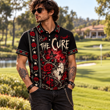 The Cure Vintage Polo Shirt - Classic Rock Music Fan Gift