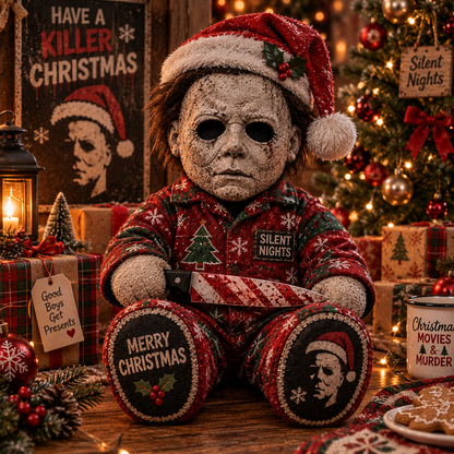 Michael Myers Christmas Custom Shaped Pillow – Halloween Horror Gift for Movie Fans