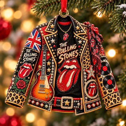 The Rolling Stones Christmas Ornament-  Classic Music Legend Gift