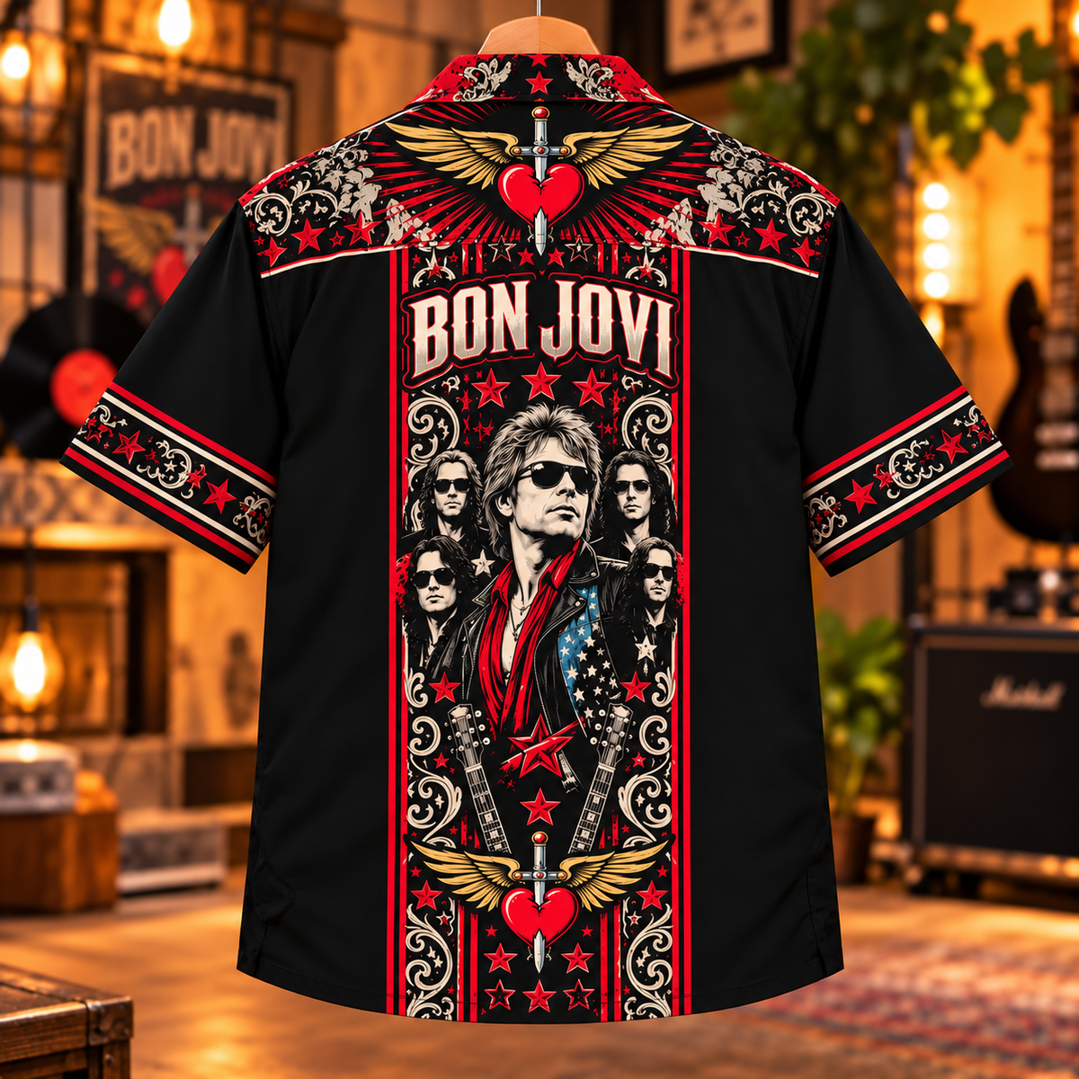 Bon Jovi Hawaiian Shirt – Classic Rock Inspired Gift Featuring Jon Bon Jovi