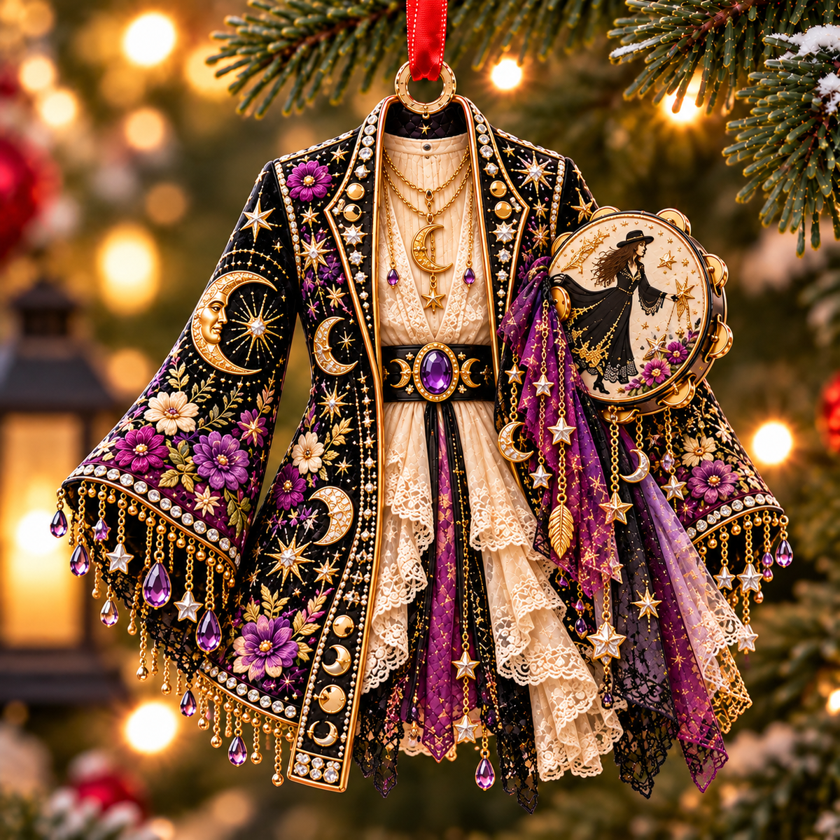 Stevie Nicks Christmas Ornament- Classic Music Legend Gift