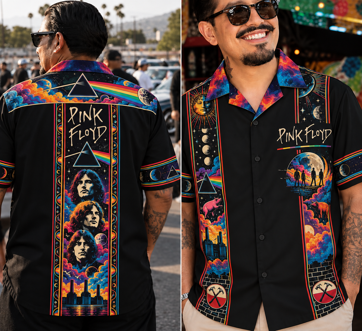 Pink Floyd Hawaiian Shirt – Psychedelic Rock Inspired Gift Featuring The Dark Side of the Moon