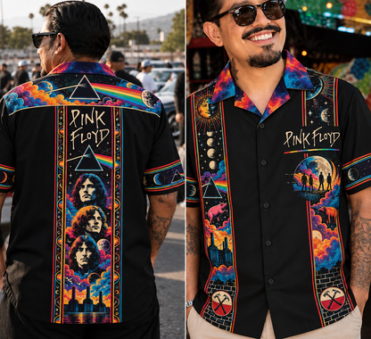 Pink Floyd Hawaiian Shirt – Psychedelic Rock Inspired Gift Featuring The Dark Side of the Moon
