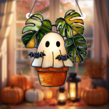 Cute Ghost Stained Glass Acrylic Suncatcher