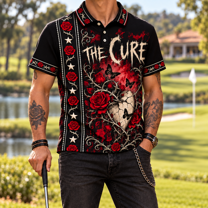 The Cure Vintage Polo Shirt - Classic Rock Music Fan Gift