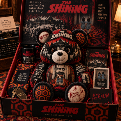 The Shining Bear Custom Shaped Pillow – REDRUM Horror Movie Fan Gift, Overlook Hotel Collectible