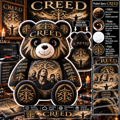 Creed Custom Shaped Bear Pillow – Unique Gift for Classic Music Lovers