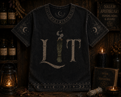 Lit Shirt Funny Halloween Shirts Pagan Witch  – Witchy Gothic Shirt