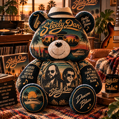 Steely Dan Custom Shaped Bear Pillow – Unique Gift for Classic Music Lovers