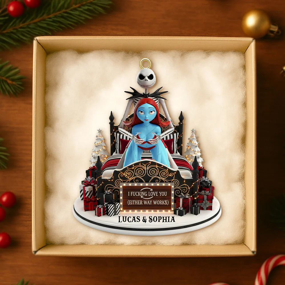 Funny Couple Ornament - Personalized Gifts For Couple Ornament