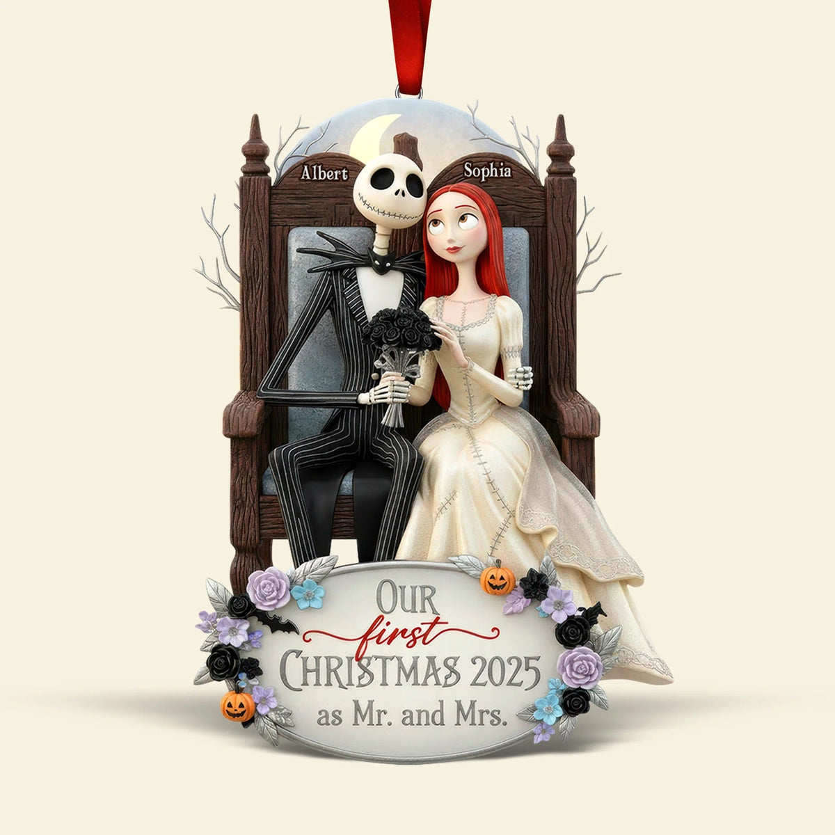First Christmas Together Acrylic Ornament - Personalized Gifts For Couple Ornament
