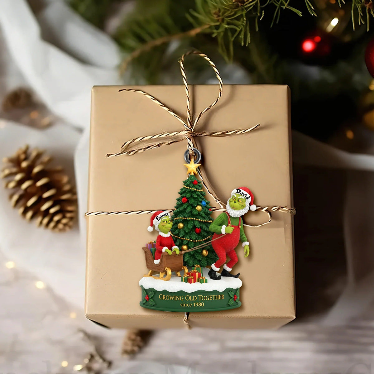 Funny Gifts For Old Couple - Personalized Gifts For Couple Ornament