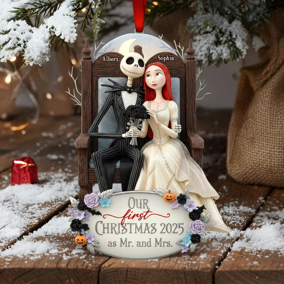 First Christmas Together Acrylic Ornament - Personalized Gifts For Couple Ornament