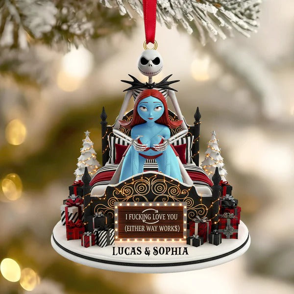 Funny Couple Ornament - Personalized Gifts For Couple Ornament