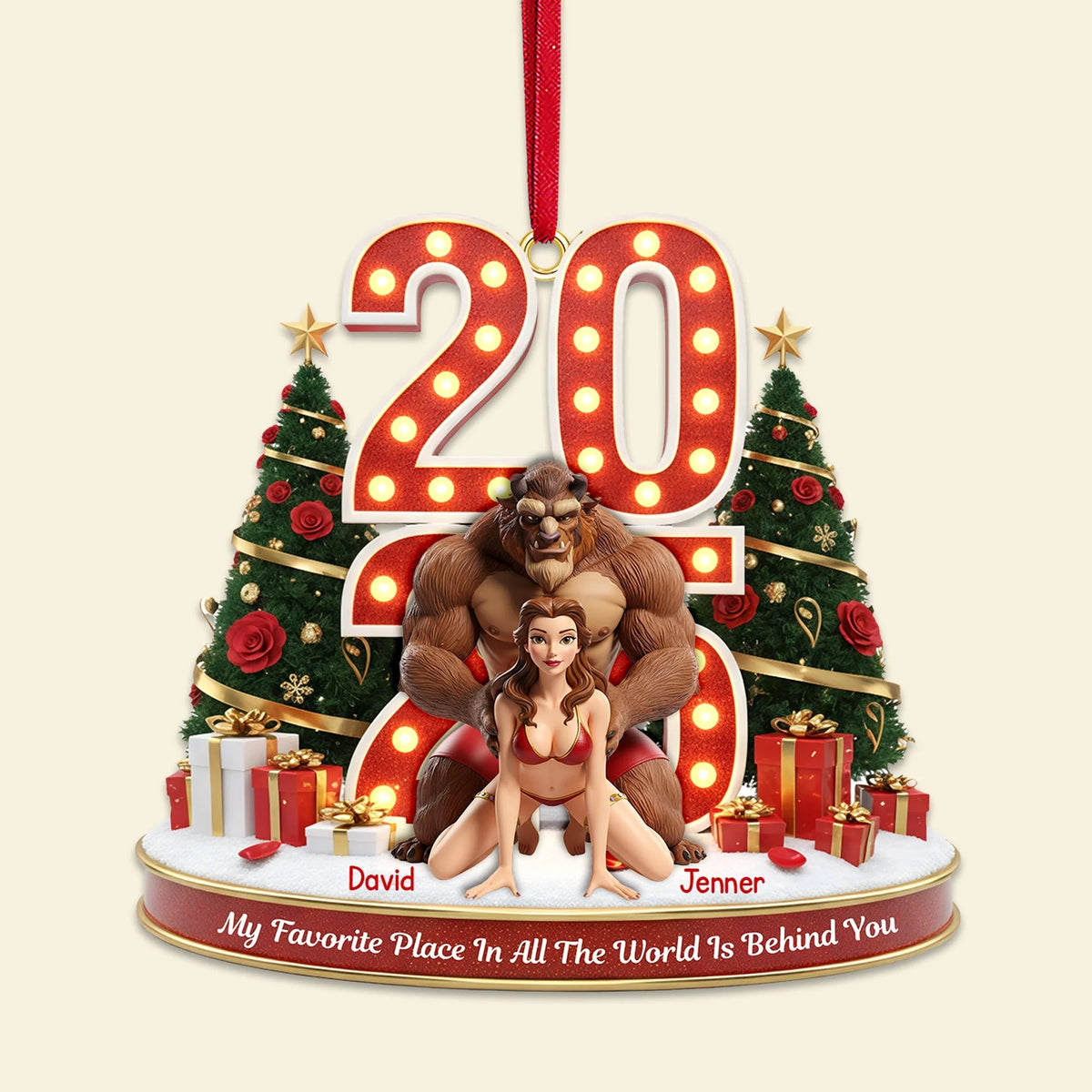 Funny Couple - Personalized Gifts For Couple Ornament