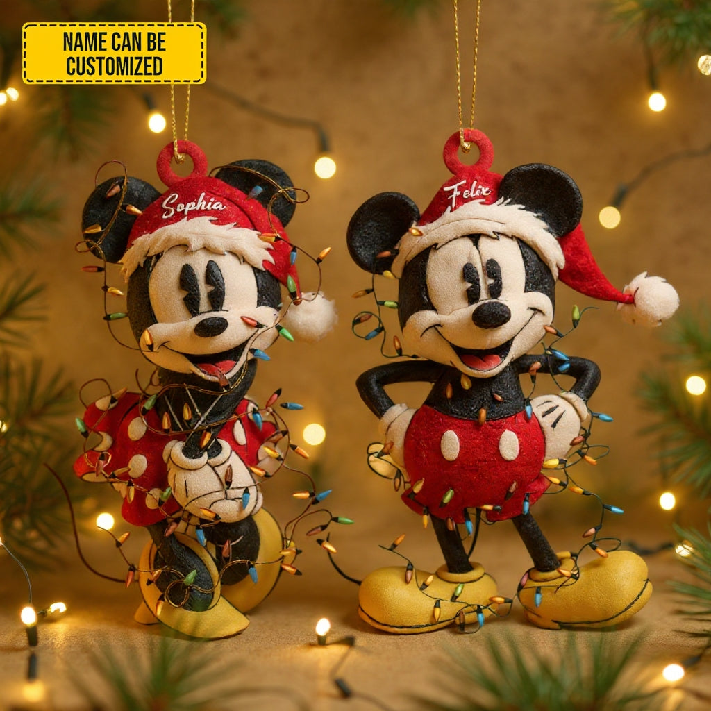 Naughty Claus Couple Ornament  - Personalized Gifts For Couple Ornament
