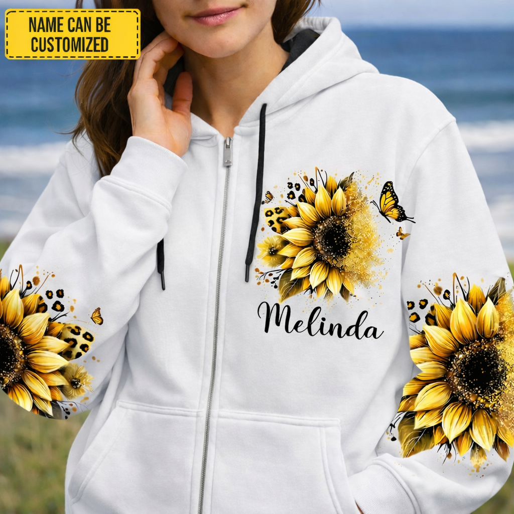 Sunflower Inspirational - Personalized Sunflower All Over Print Shirt