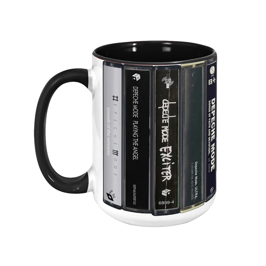 Depeche Mode Albums Cassette Retro Collection Accent Mug