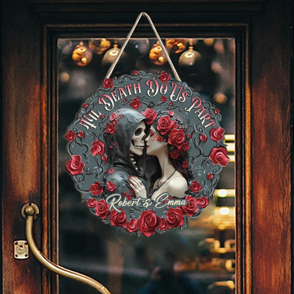 Til Death Do Us Part Custom Shaped Wood Sign - Gift For Couple