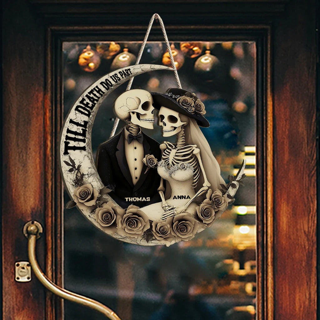 Till Death Do Us Part Custom Shaped Wood Sign - Gift For Couple