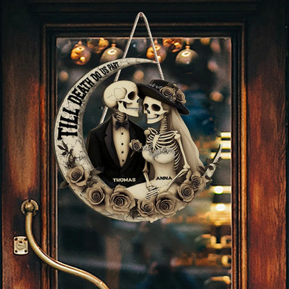 Till Death Do Us Part Custom Shaped Wood Sign - Gift For Couple
