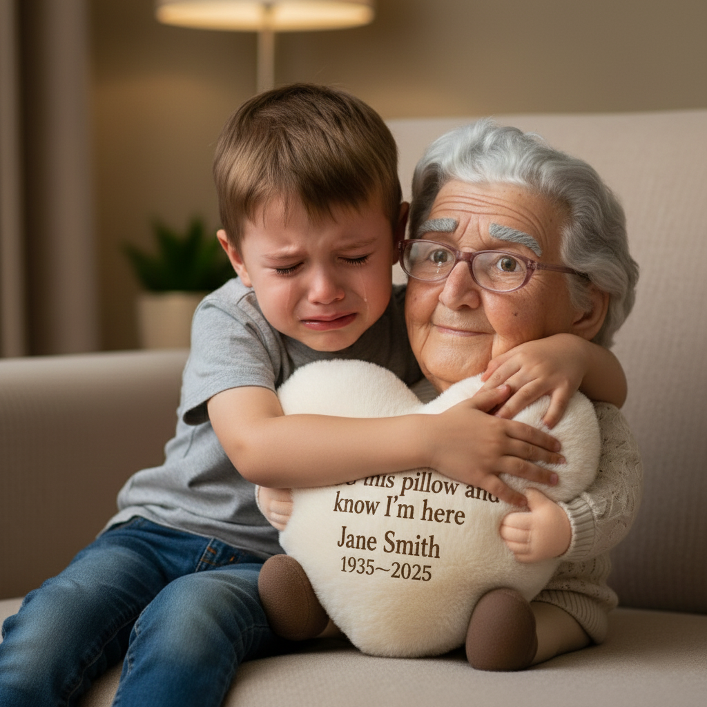 When You Miss Me – Personalized Memorial Shaped Pillow
