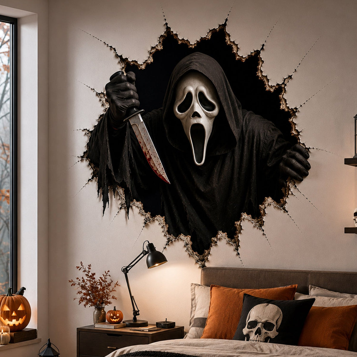 Halloween 3D Horror Wall Decal