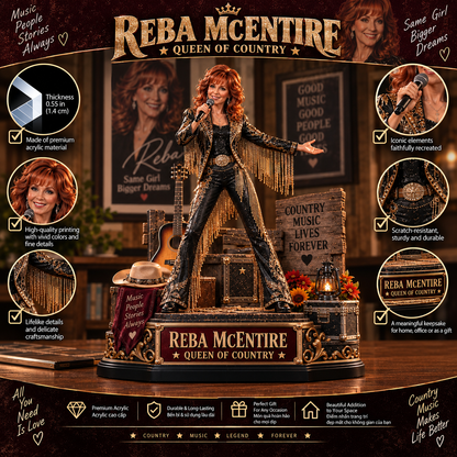 Reba McEntire Queen of Country – Collectible Acrylic Plaque Table Decor