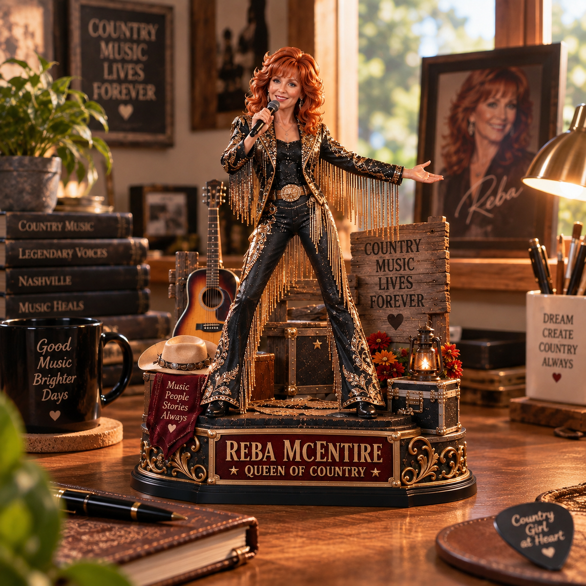 Reba McEntire Queen of Country – Collectible Acrylic Plaque Table Decor