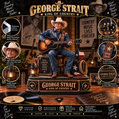 George Strait King of Country – Collectible Acrylic Plaque Table Decor