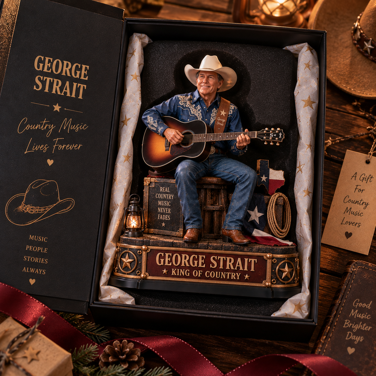 George Strait King of Country – Collectible Acrylic Plaque Table Decor