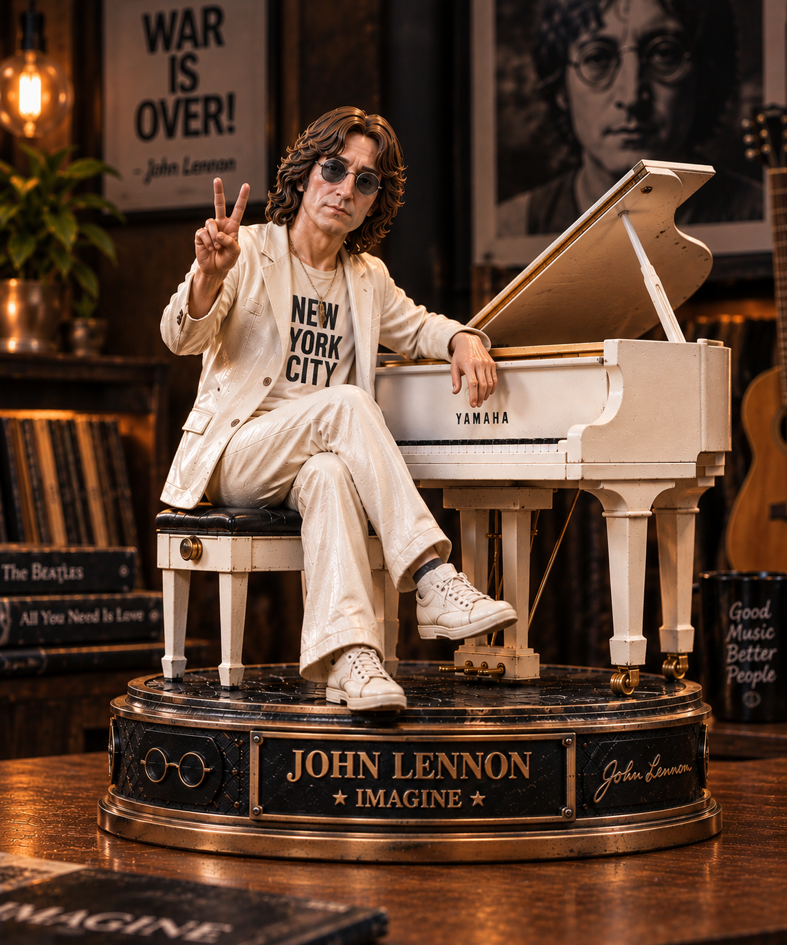 John Lennon Imagine – Collectible Acrylic Plaque Table Decor