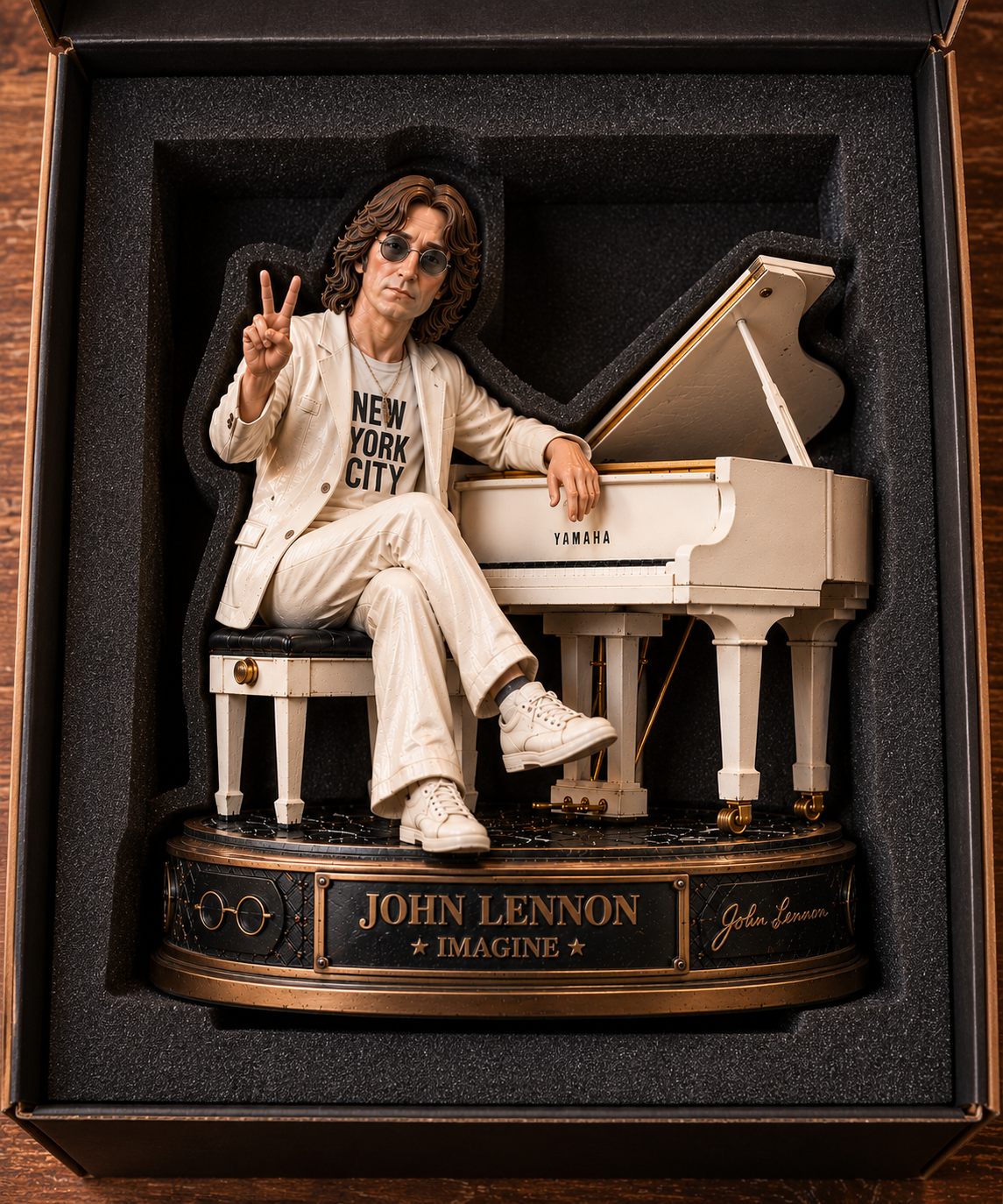 John Lennon Imagine – Collectible Acrylic Plaque Table Decor