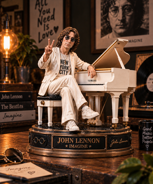 John Lennon Imagine – Collectible Acrylic Plaque Table Decor